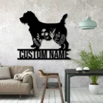 Animals Pets Metal Sign Personalized Floral Cairn Terrier Dog Name 1