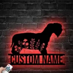 Animals Pets Metal Sign Personalized Floral Cesky Terrier Dog Name 1