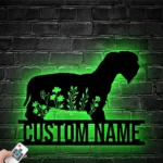 Animals Pets Metal Sign Personalized Floral Cesky Terrier Dog Name 1