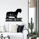 Animals Pets Metal Sign Personalized Floral Cesky Terrier Dog Name 1