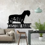 Animals Pets Metal Sign Personalized Floral Cesky Terrier Dog Name 1
