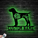 Animals Pets Metal Sign Personalized Floral German Shorthaired Pointer Dog Name 1
