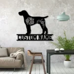 Animals Pets Metal Sign Personalized Floral German Shorthaired Pointer Dog Name 1