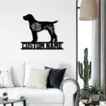 Animals Pets Metal Sign Personalized Floral German Shorthaired Pointer Dog Name 1
