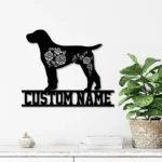 Animals Pets Metal Sign Personalized Floral German Shorthaired Pointer Dog Name 1