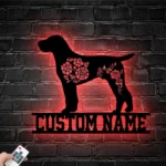 Animals Pets Metal Sign Personalized Floral German Shorthaired Pointer Dog Name 1
