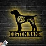 Animals Pets Metal Sign Personalized Floral German Shorthaired Pointer Dog Name 1