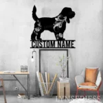 Animals Pets Metal Sign Personalized Floral Grand Basset Griffon Vendeen Dog Name 1
