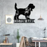 Animals Pets Metal Sign Personalized Floral Grand Basset Griffon Vendeen Dog Name 1