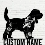Animals Pets Metal Sign Personalized Floral Grand Basset Griffon Vendeen Dog Name 1