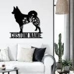 Animals Pets Metal Sign Personalized Floral Icelandic Sheepdog Dog Name 1