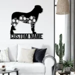 Animals Pets Metal Sign Personalized Floral Mastiff Dog Name 1