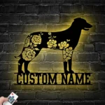 Animals Pets Metal Sign Personalized Flower Beauceron Dog Name 1