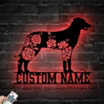 Animals Pets Metal Sign Personalized Flower Beauceron Dog Name 1