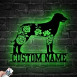 Animals Pets Metal Sign Personalized Flower Beauceron Dog Name 1