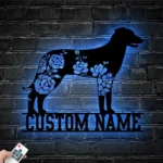 Animals Pets Metal Sign Personalized Flower Beauceron Dog Name 1