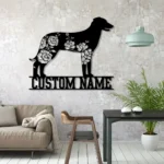 Animals Pets Metal Sign Personalized Flower Beauceron Dog Name 1