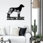 Animals Pets Metal Sign Personalized Flower Beauceron Dog Name 1