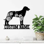 Animals Pets Metal Sign Personalized Flower Beauceron Dog Name 1