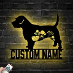 Animals Pets Metal Sign Personalized Flower Glen Of Imaal Terrier Dog Name 1