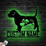 Animals Pets Metal Sign Personalized Flower Glen Of Imaal Terrier Dog Name 1