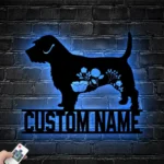 Animals Pets Metal Sign Personalized Flower Glen Of Imaal Terrier Dog Name 1