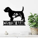 Animals Pets Metal Sign Personalized Flower Glen Of Imaal Terrier Dog Name 1