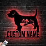 Animals Pets Metal Sign Personalized Flower Glen Of Imaal Terrier Dog Name 1
