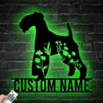 Animals Pets Metal Sign Personalized Flower Lakeland Terrier Name 1