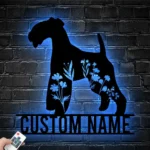 Animals Pets Metal Sign Personalized Flower Lakeland Terrier Name 1