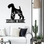 Animals Pets Metal Sign Personalized Flower Lakeland Terrier Name 1