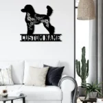 Animals Pets Metal Sign Personalized Flower Poodle Dog Name 1