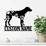 Animals Pets Metal Sign Personalized Flower Rhodesian Ridgeback Dog Name 1