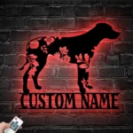 Animals Pets Metal Sign Personalized Flower Rhodesian Ridgeback Dog Name 1