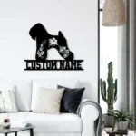Animals Pets Metal Sign Personalized Flower Soft Coated Wheaten Terrier Dog Lover Name 1