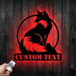 Animals Pets Metal Sign Personalized Fox Lover Name 1