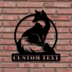 Animals Pets Metal Sign Personalized Fox Lover Name 1