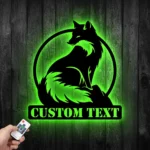 Animals Pets Metal Sign Personalized Fox Lover Name 1