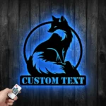 Animals Pets Metal Sign Personalized Fox Lover Name 1