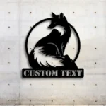 Animals Pets Metal Sign Personalized Fox Lover Name 1