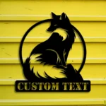 Animals Pets Metal Sign Personalized Fox Lover Name 1