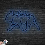 Animals Pets Metal Sign Personalized French Bulldog Name 1