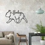 Animals Pets Metal Sign Personalized French Bulldog Name 1