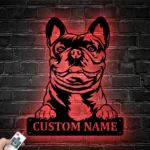 Animals Pets Metal Sign Personalized Frenchie Dog Name 1