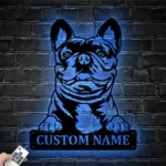 Animals Pets Metal Sign Personalized Frenchie Dog Name 1
