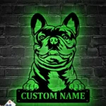 Animals Pets Metal Sign Personalized Frenchie Dog Name 1