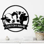Animals Pets Metal Sign Personalized Funny Calf Farm Name 1
