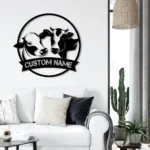 Animals Pets Metal Sign Personalized Funny Calf Farm Name 1