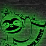 Animals Pets Metal Sign Personalized Funny Lazy Sloth Lover Name 1