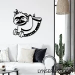 Animals Pets Metal Sign Personalized Funny Lazy Sloth Lover Name 1